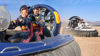 F1 Drivers Drift Hovercraft In The Desert! 🇺🇸