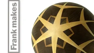 Wood Turned Snowflake Sphere Christmas Ornament