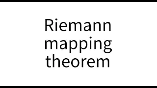 Riemann mapping theorem