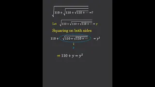 Sum of nested infinite loop of square root of 110