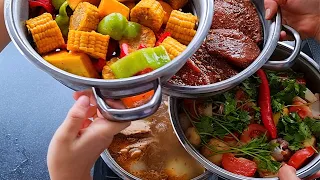 Приготовьте Таким Образом, Мясо на Пару с Овощами! Бесподбный и Сытный рецепт 4 в Одном