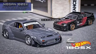 NISSAN 180SX ROCKET BUNNY HOT WHEELS CUSTOM || First Time Using Resin To Make a Body Kit