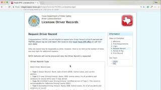 Texas.gov Driver Record Demo Video