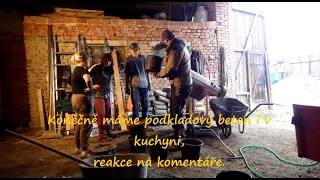 Koněčně máme podkladový beton i v kuchyni,reakce na komentáře.