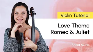 A Time for Us Violin Tutorial - Romeo and Juliet Violin Lesson | Sheet Music + Cover