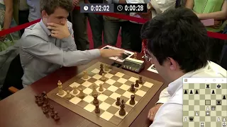 RUY LOPEZ BERLIN DEFENCE OPENING!!! MAGNUS CARLSEN VS VLADIMIR KRAMNIK - BLITZ CHESS 2013