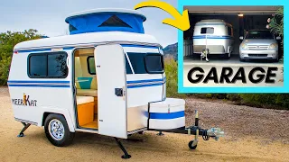 STAND UP CAMPER That Fits In Garage: Meerkat Trailer Tour