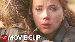 BLACK WIDOW "In Pursuit" Clip +  Behind the Scenes Look (2021) Scarlett Johannson Marvel Movie