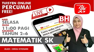 🔴 [LIVE] MATEMATIK SR, KENAL PERATUS  OLEH CIKGU SYENARI #15 #TUISYENPERCUMA