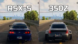 NFS Unbound: Acura RSXS vs Nissan 350Z - WHICH IS FASTEST (Drag Race)