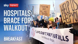 Sky News Breakfast: Large-scale disruption as nurses set to start walkout