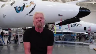 Richard Branson talks about his upcoming space trip