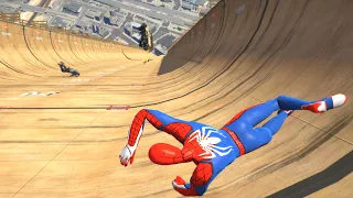 GTA 5 SPIDERMAN Ragdolls 4k Compilation #21 (Funny Moments/Fails/Euphoria Physics)