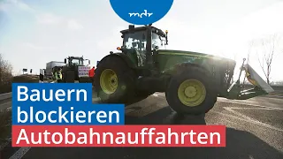 Bauernprotest: Landwirte legen Berufsverkehr in Mitteldeutschland lahm | MDR um 4 | MDR