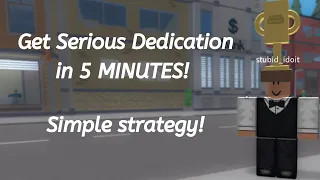 GET THE SERIOUS DEDICATION BADGE IN LESS THAN 5 MINUTES!?! (Cook Burgers Roblox) (now patched 😔)