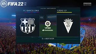 FC Barcelona Vs Cadiz CF | La liga 21/22 Full Match PS5 | 4K Gameplay & Predictions | FIFA 22