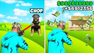 EVERYTHING I SHOOT Becomes MONEY in GTA 5 with CHOP & BOB