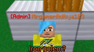 Making iron golem in multicraft...🤔