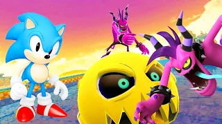 Sonic Dash Classic Sonic Unlocked and Fully Upgraded Halloween Update - All 25 Characters Unlocked