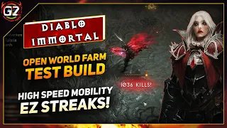 Open World Farm | High Speed TEST BUILD | Blood Knight | Diablo Immortal