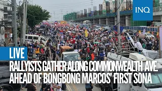 LIVE: Rallyists gather along Commonwealth Ave. ahead of Bongbong Marcos’ first Sona
