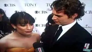 Lea Michele and Jon Groff at the Tonys