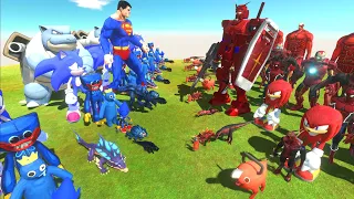 SUPER COLOR WAR - BLUE TEAM🔵vs RED TEAM🔴- Animal Revolt Battle Simulator