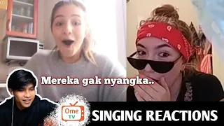 Niat menghibur mereka, Mereka malah Terkaget | SINGING REACTIONS OmeTV