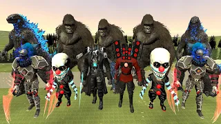Titan Cameraman Nâng Cấp Vũ Khí, Godzilla 2021 Đại Chiến Team King Kong Và Titan Speakerman
