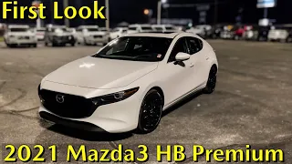 First Look | 2021 Mazda3 Hatchback Premium with Red Leather in Enterprise, Alabama