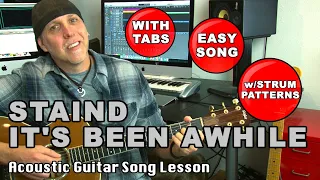 Staind Its Been Awhile EZ guitar song lesson with TABS and strum patterns