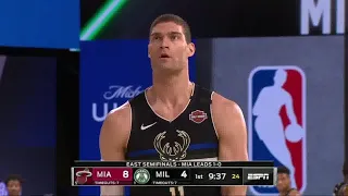 Brook Lopez Full Play | Heat vs Bucks 2019-20 East Conf Semifinals Game 2 | Smart Highlights