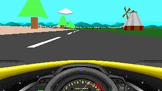 4D Driving FM Towns Gameplay