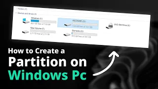 How to Create Partition on Windows 10 | Partition Hard Drives - 2024