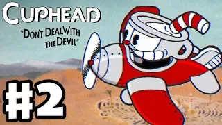 Cuphead - Gameplay Walkthrough Part 2 - Don't Deal with the Devil! World 2 Bosses! (PC)