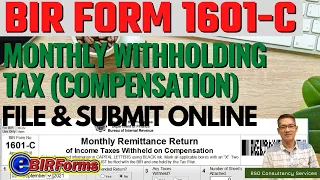 BIR FORM 1601-C | WITHHOLDING TAX COMPENSATION | TAGALOG TUTORIAL