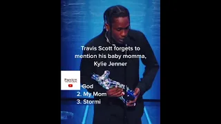 Travis Scott forgets to mention his Baby Momma Kylie Jenner in his Victory speech at Vmas 2021