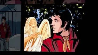 elvis at the gates of heaven..stan lee cartoon