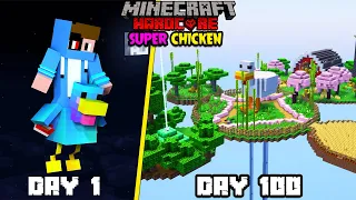 I Survived 100 Days On Super Chicken Block in Minecraft Hardcore HINDI [FULL MOVIE]