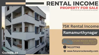 70k Rental Income Property for Sale in Bangalore Ramamurthy Nagar || BBMP Limit