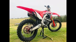 2017 CRF450R stock exhaust vs Yoshimura RS-9 sound comparison