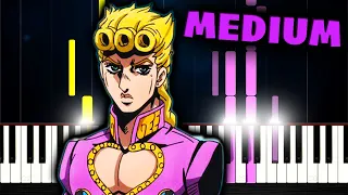 Giorno's Theme - Best Part - Piano Tutorial (MEDIUM)