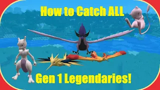 How to Catch Every Gen 1 Legendary in Pixelmon!  (ALL Forms)