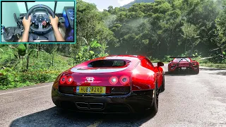 Bugatti Veyron & Zenvo TSR-S - Forza Horizon 5 Realistic Driving | Steering Wheel Gameplay