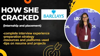 How to crack Barclays| Barclays Interview Experience |Internship + PPO |Complete selection process