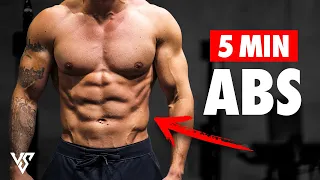 5 Minute Abs Follow Along Workout | V SHRED