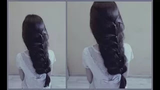 Объемная коса на резиночках.Объемно и шикарно.Volumetric braid on the rubber. Obably and elegantly.