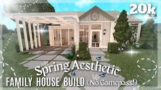 20K! BLOXBURG:SPRING AESTHETIC FAMILY HOUSE BUILD; (NO GAMEPASS)!!