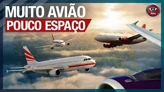 Como OS AVIÕES NÃO SE BATEM NO AR voando no MESMO LUGAR?