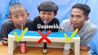 JANGAN SAMPAI SALAH PILIH PIPET WARNA WARNI! PRANK LUCU TANTANGAN MINUMAN 24 JAM! | Mikael TubeHD